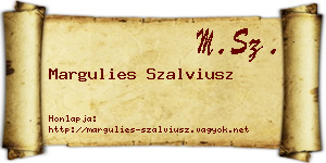 Margulies Szalviusz névjegykártya
